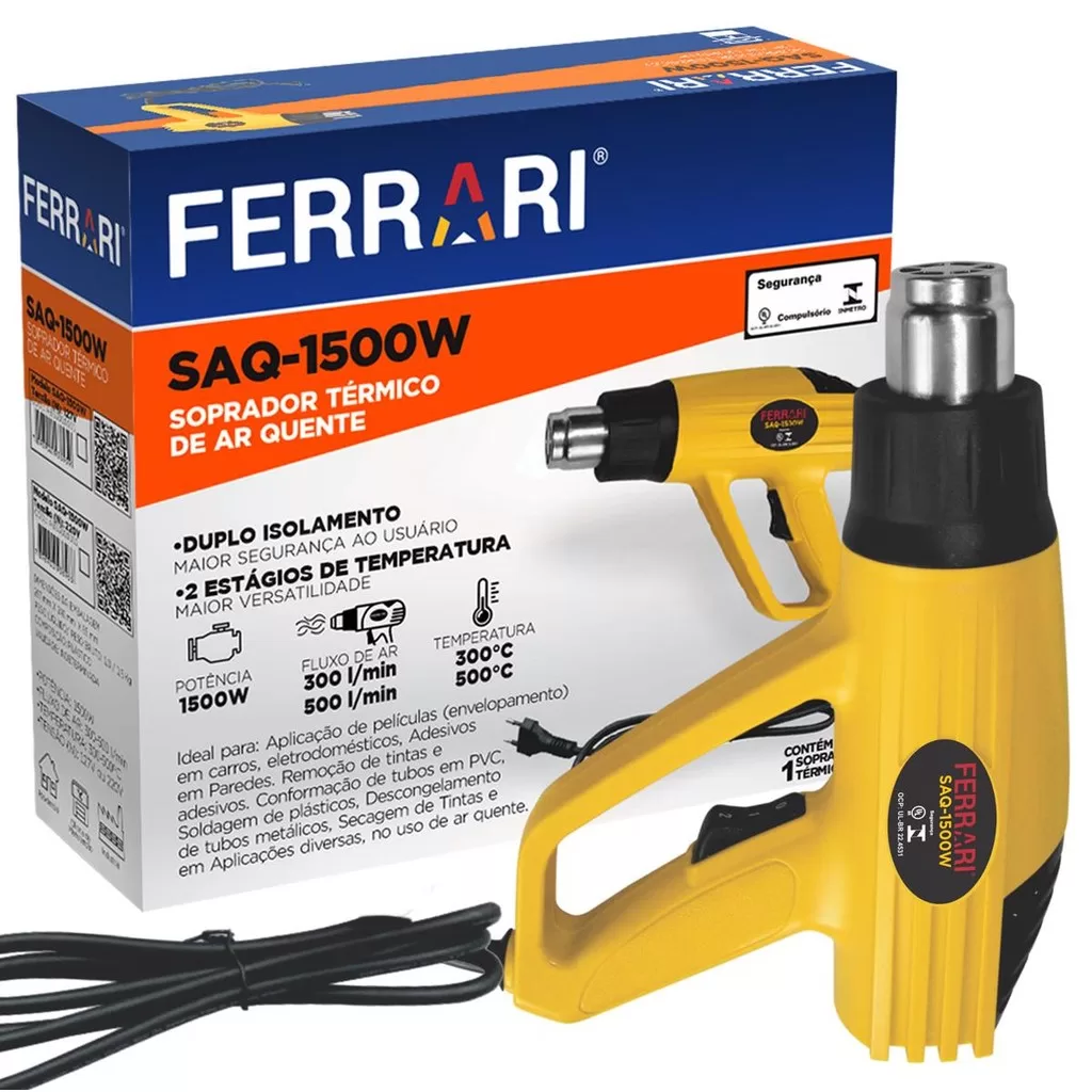 Soprador Térmico Ar Quente 1500w Saq Ferrari