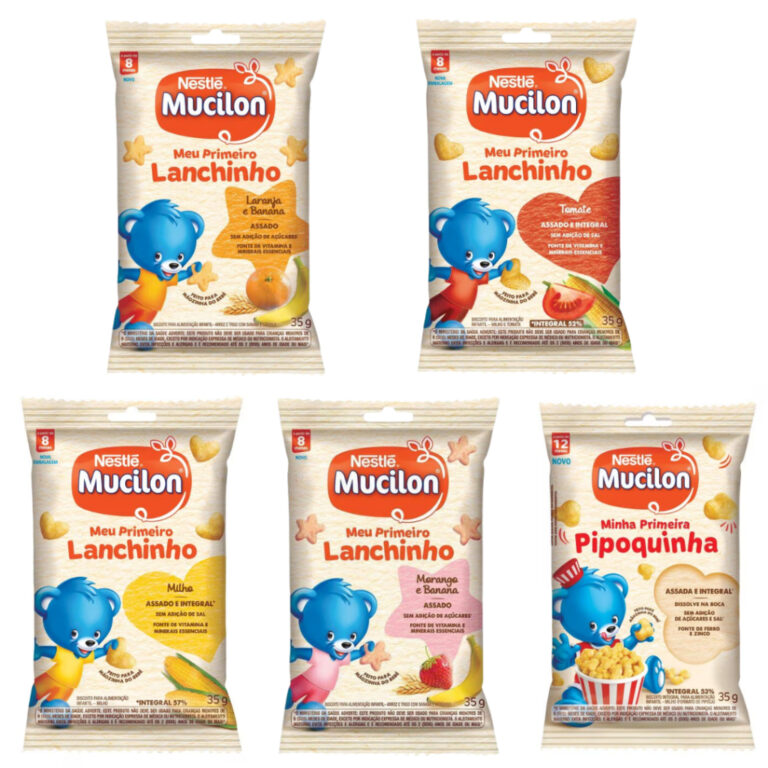 Kit 5 Mucilon Meu Primeiro Lanchinho Sabor Variado