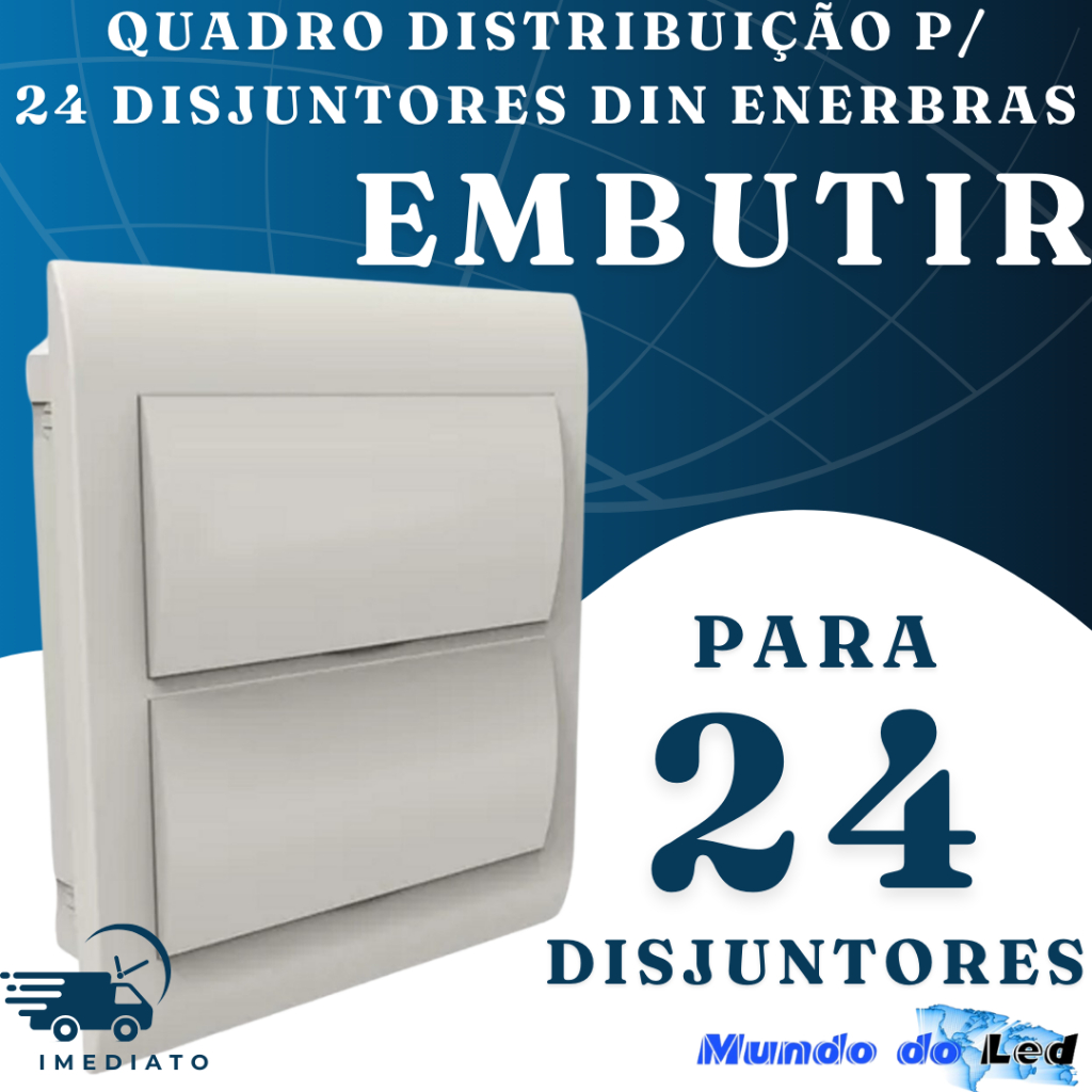 Quadro Distribuicao 24 Disjuntores Din Embutir Enerbras