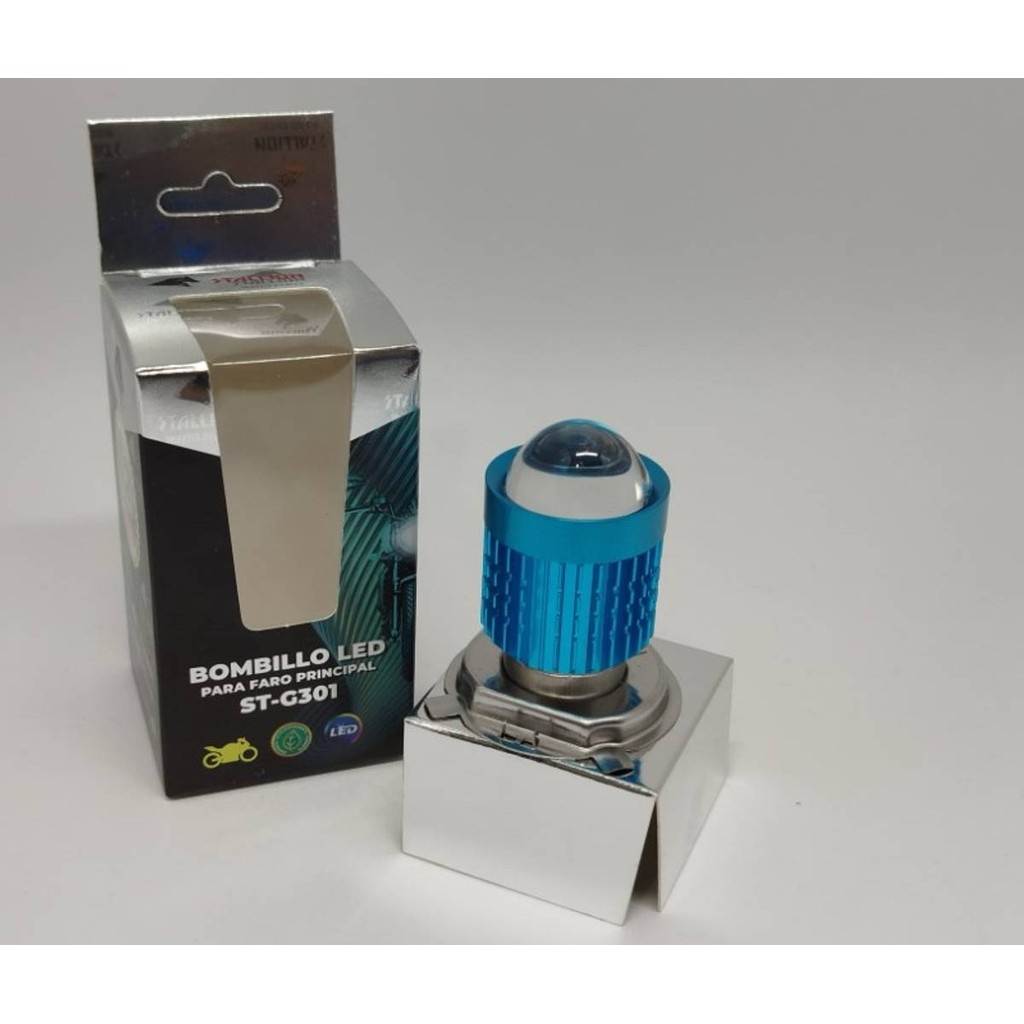 Lampada Farol Moto H4 LED Olho de Peixe 6500K CG Titan Lande