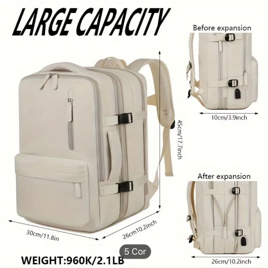Mochila Feminina viral Laptop Viagem Escolar À Prova Dágua Executiva Notebook Impermeável expansível