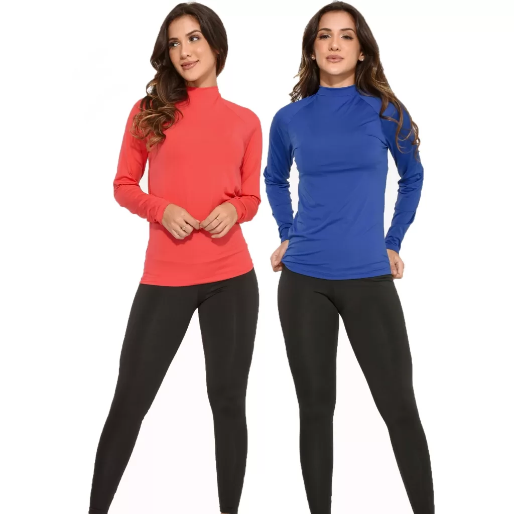 Conjunto Feminino Calça + Blusa Segunda Pele Térmica Proteção Uv 50+ 080+037