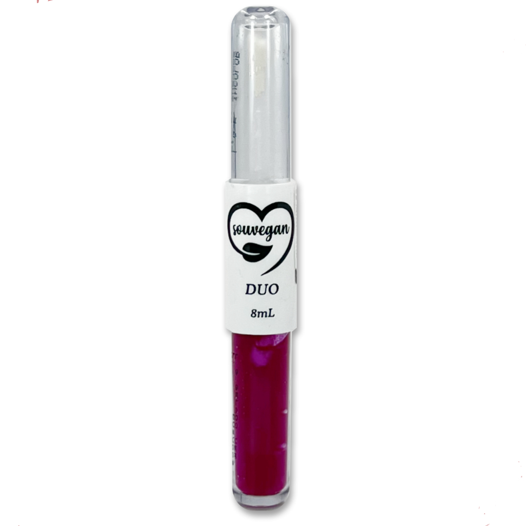 Duo Lip Gloss Esquenta Incolor E Lip Gloss Gelado Vermelho Souvegan Lançamento Maquiagem Vegana