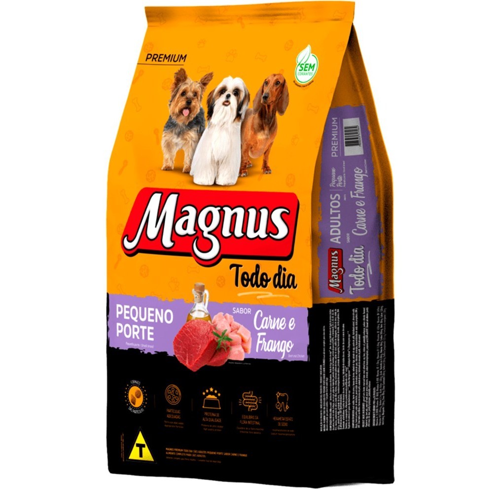 Ração Para Cachorro Magnus Todo Dia Cães Pequeno Porte 3kg  Carne E Frango