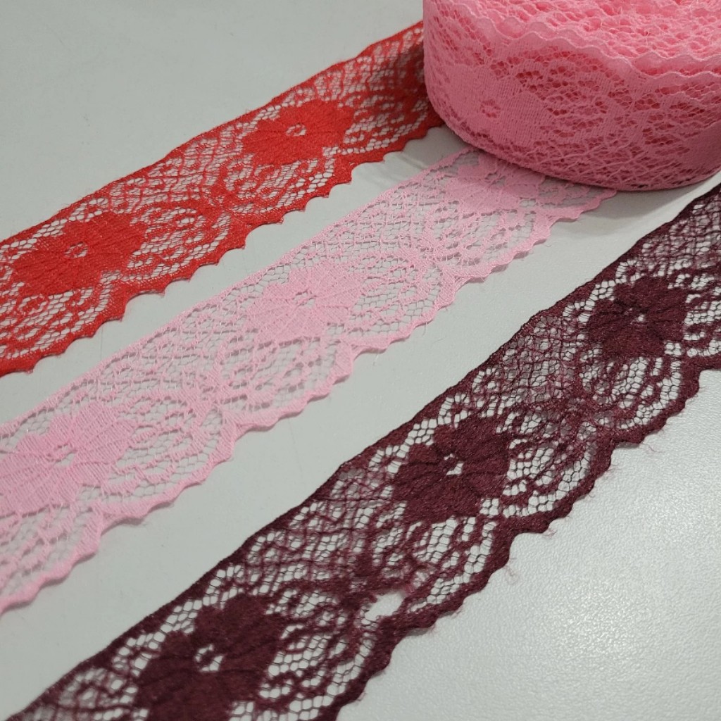 Renda Artesanato Armarinho Rígida para Vestidos e Moda Larguda:3,8cm – Não estica