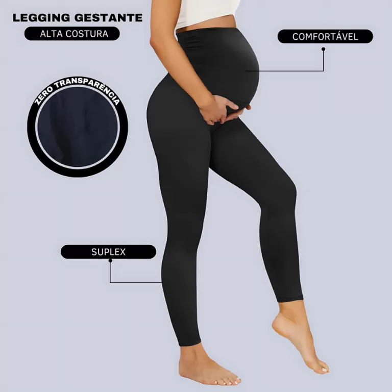 Calca Legging Para Gestante Gravida Maternidade Mo