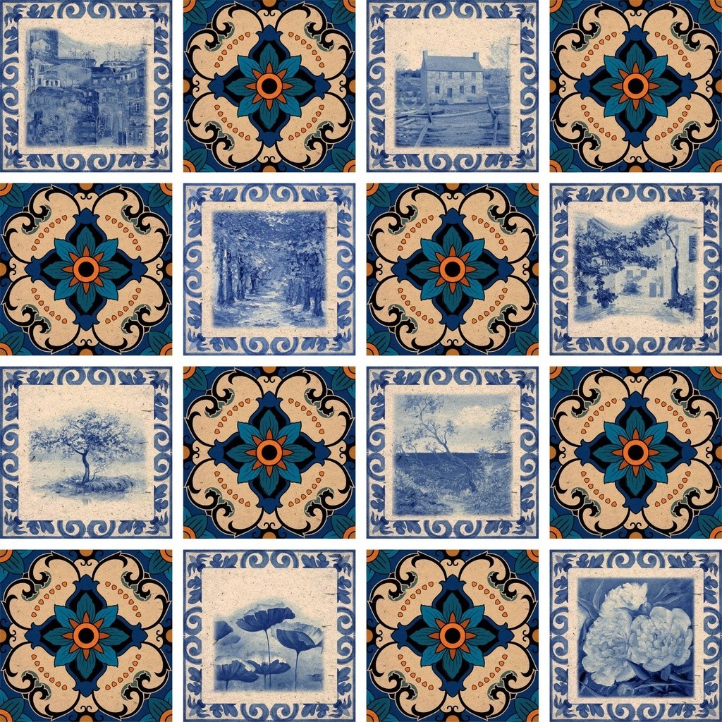 Azulejos Decorativo Parede Português Compre 16 Peças e Leve 18 15x15cm