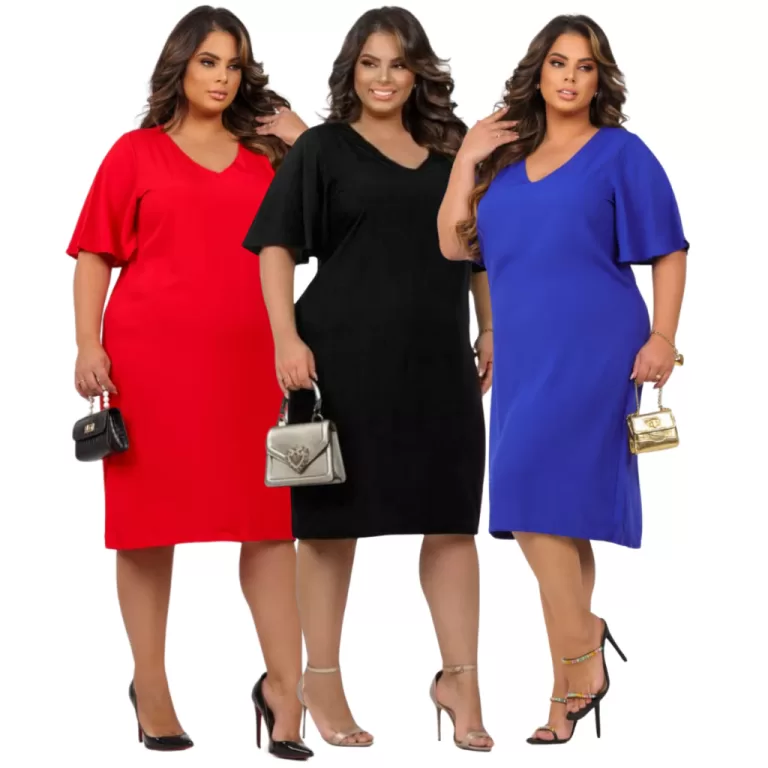 Kit 3 Vestido Evangelico Moda Feminino Maior Plus 