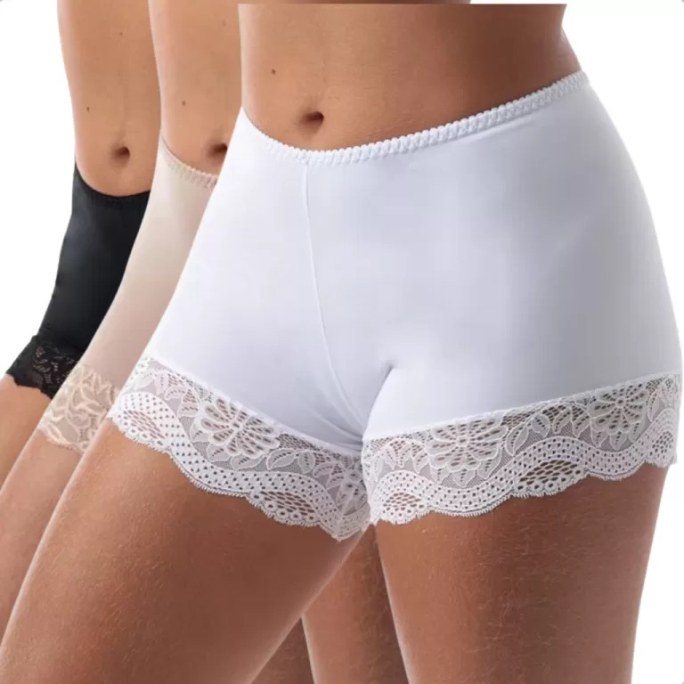 Kit 3 Anágua Short Segunda Pele Feminina Renda Be