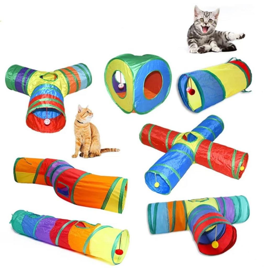 Brinquedo Para Pets Túnel Labirinto Para Gatos Colorido Top