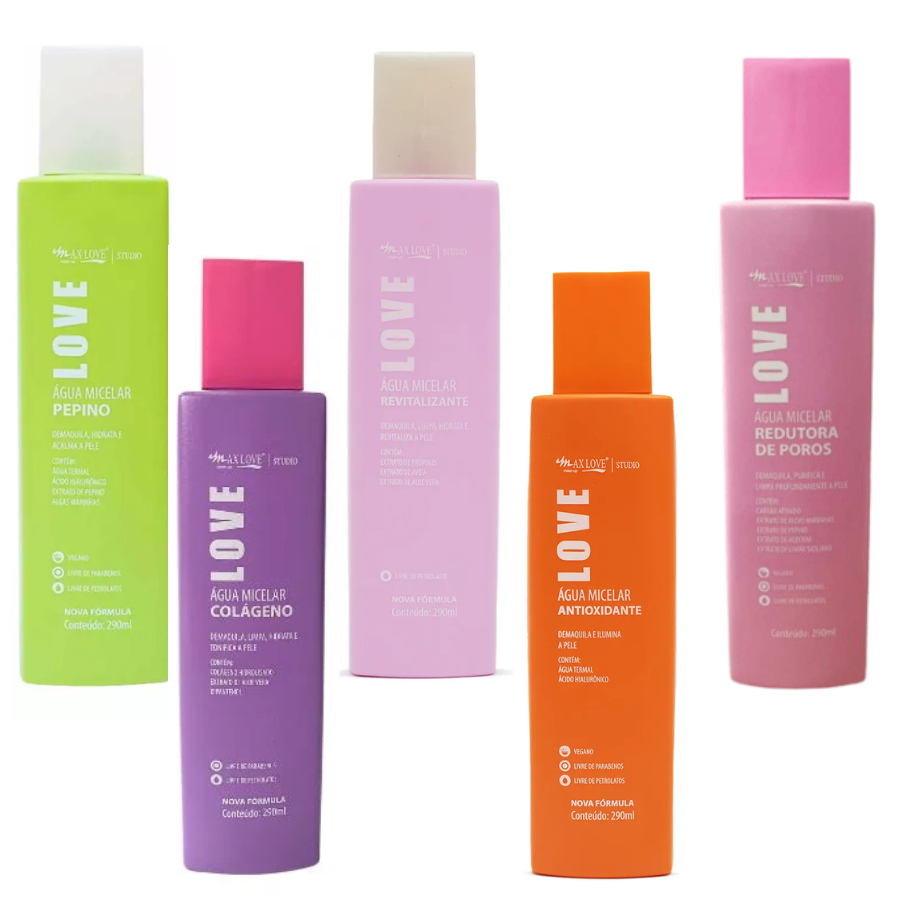Água Micelar Love Max Love  Limpeza, Hidratação e Cuidado para sua Pele