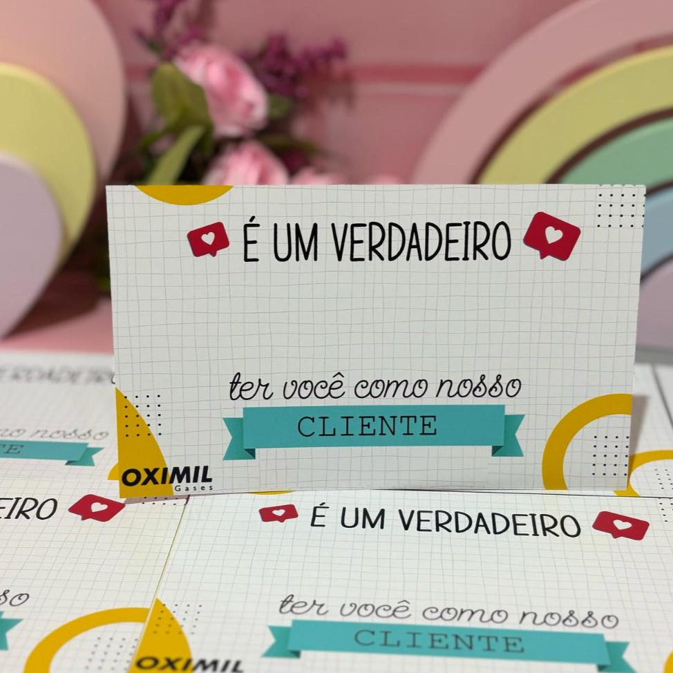 [ENVIO 24HS] 50 unidades Cartão Agradecimento Brinde Cliente Gratidão Mimo Cliente Clips Prestigio