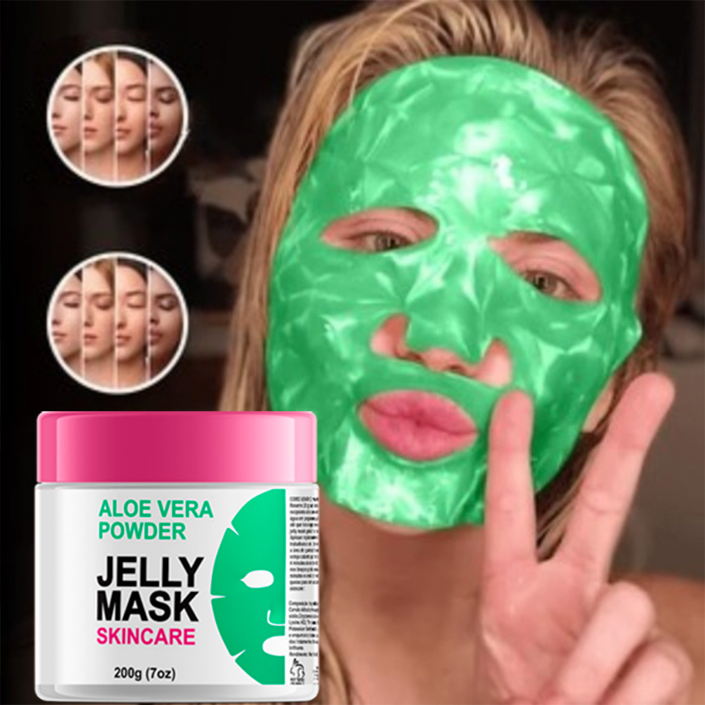 kit mascara jelly 1 pote + 1 molde facial rende 14 hidrojellys