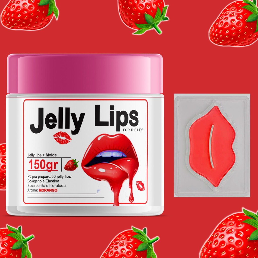 kit para 50 jelly lips mascara labial boca e labios macios kbeauty