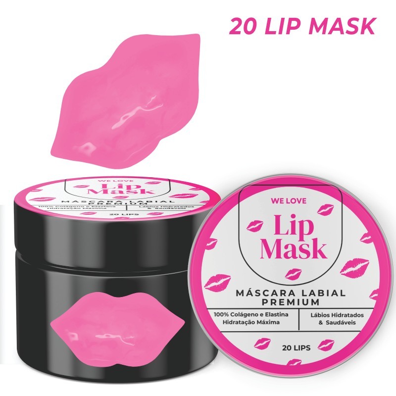 Máscaras-Labiais-Hidratante-Colágeno-Boca Nutrida-20 lipmask-Revitalização Instantânea