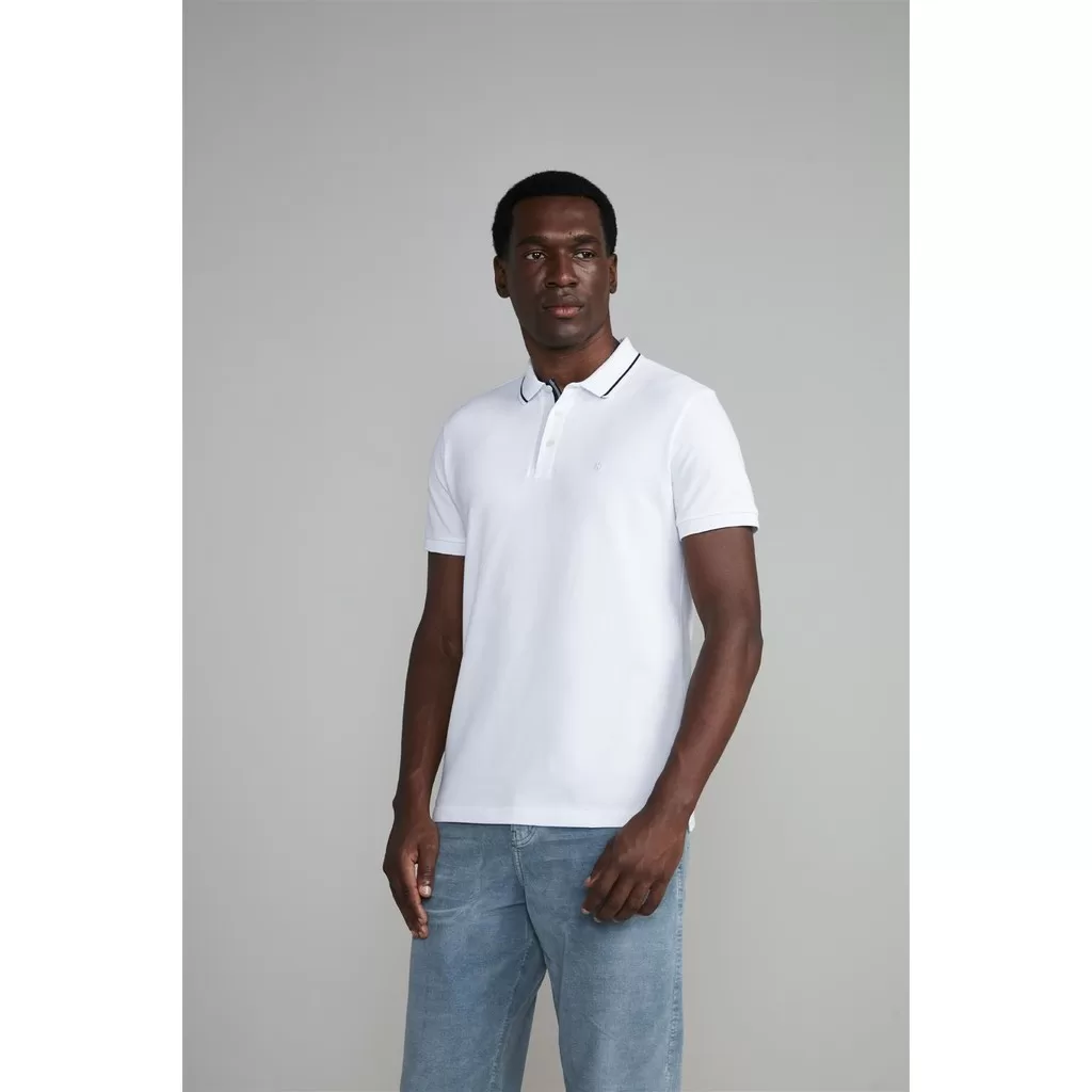 Camisa Polo Piquet Slim Fit – Branco