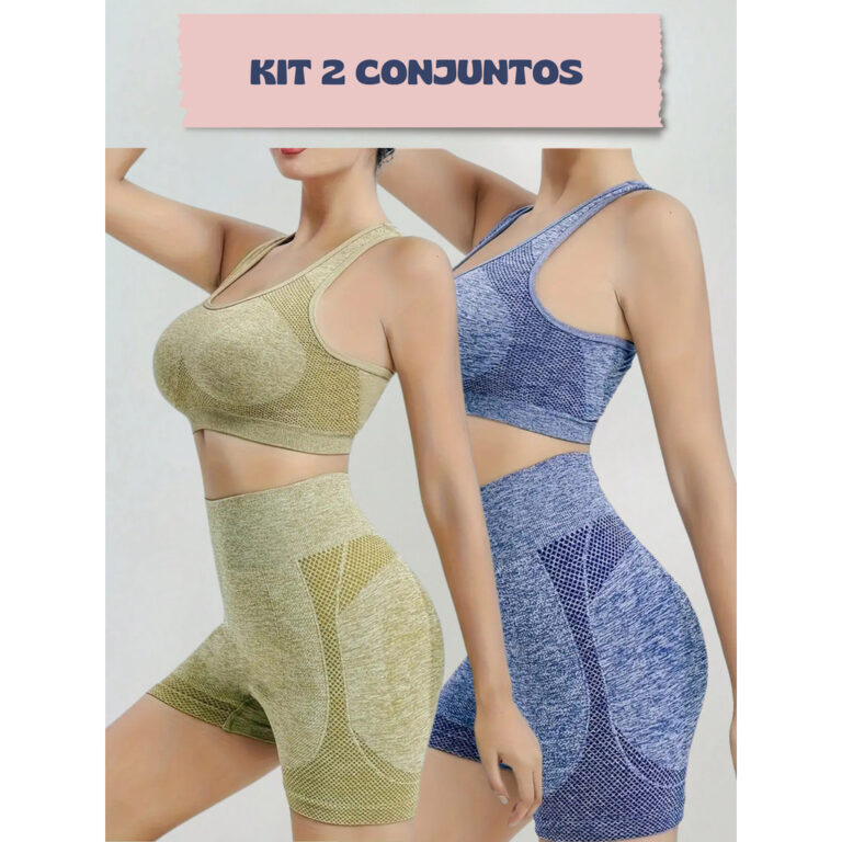 Kit 2 Conjunto Academia Feminino Levanta Bumbum Pr