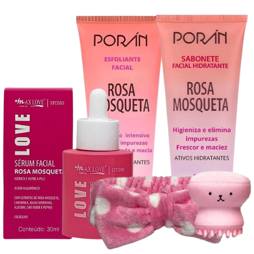 Kit Rosa Mosqueta Skin Care Limpeza Facial Complet