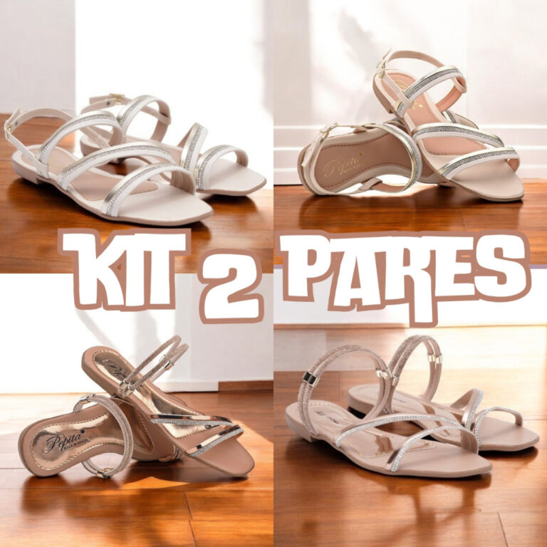 Kit 2 Pares Sandália Rasteira Feminina para Todas