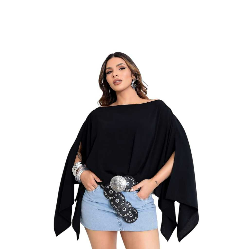 Blusa Capa Feminina Multi Formas