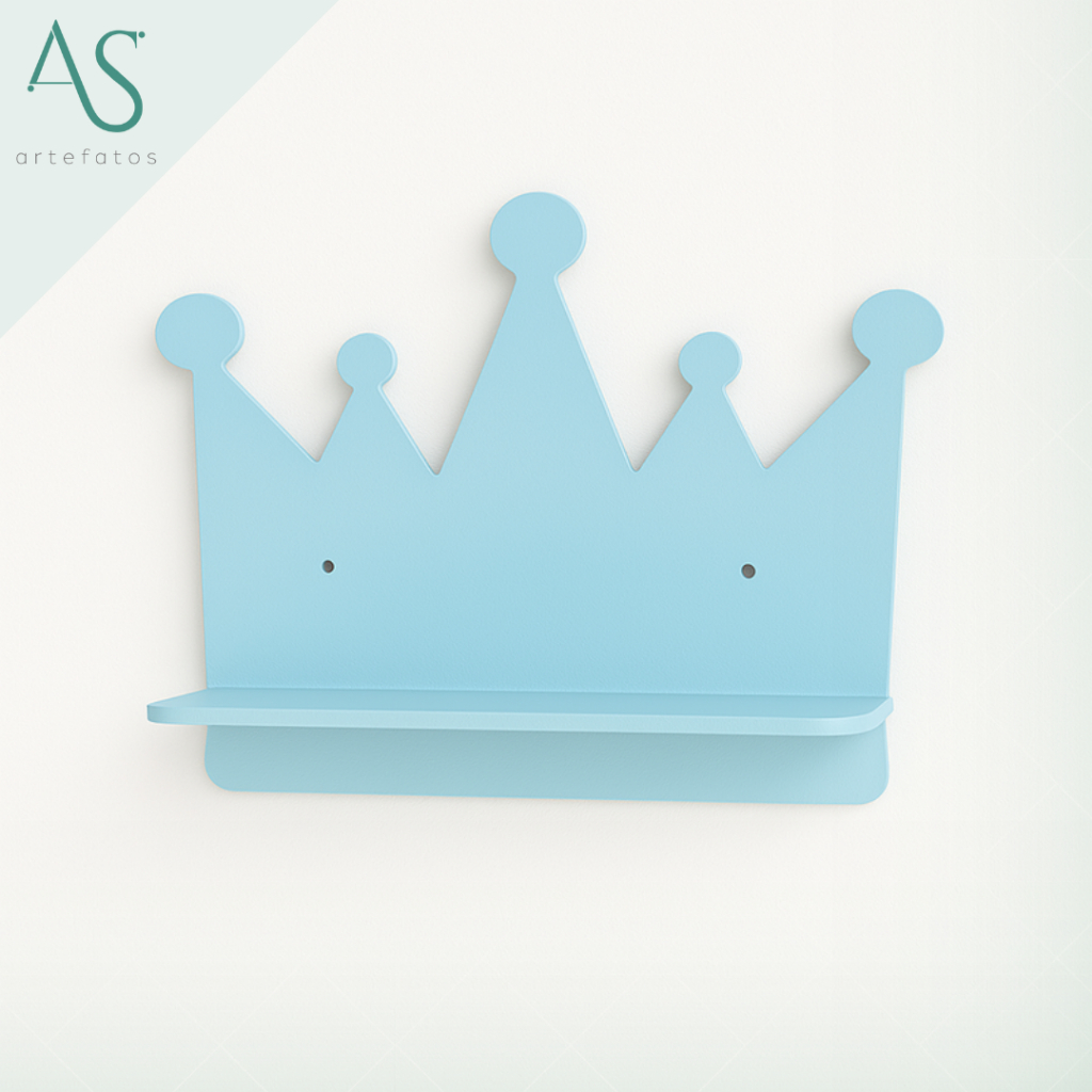 Nichos Modelo Coroa Decoração Quarto Infantil Princesas e Princípes