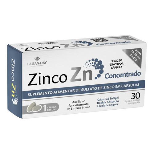 Suplemento Zinco Concentrado 30mg – 30 Cáps