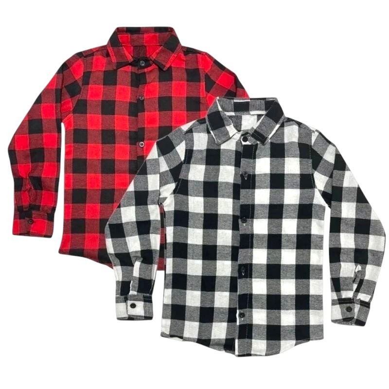 CAMISA XADREZ FLANELADA MENINO LUXO FESTA JUNINA SÃO JOÃO CASUAL