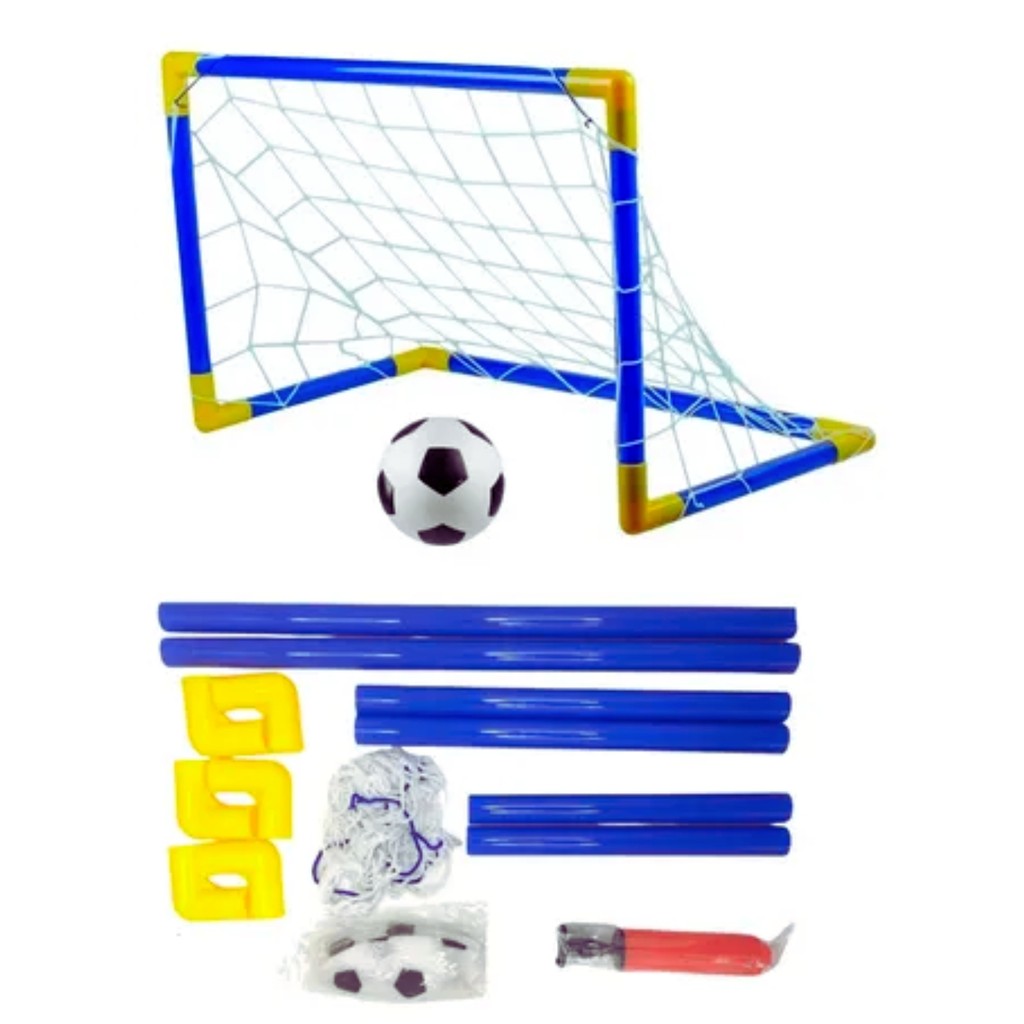 Golzinho Futebol Infantil Portátil Com Bola e Bomba