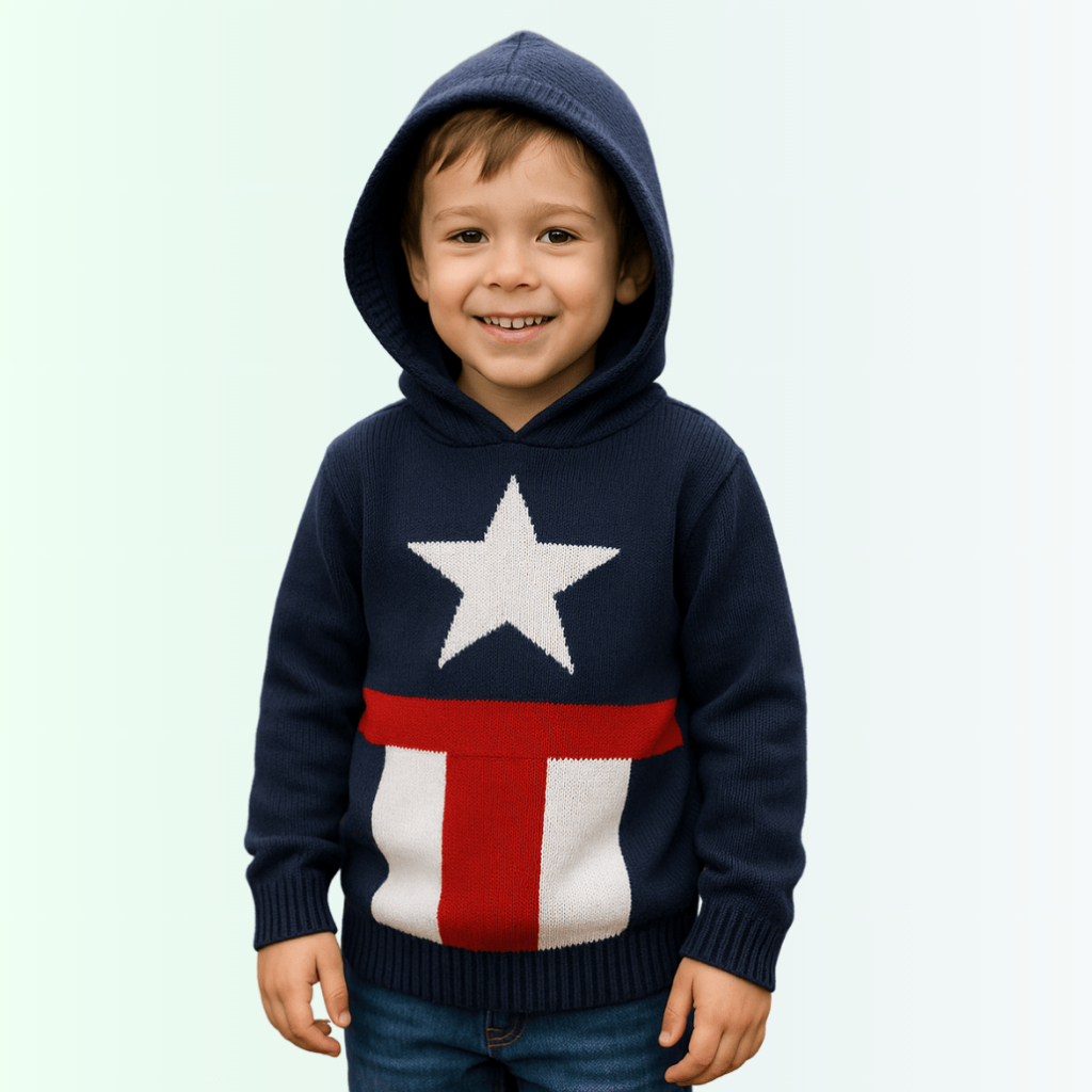 Blusa moletom Masculina Infantil super Herói Tricot Capitão america marvel