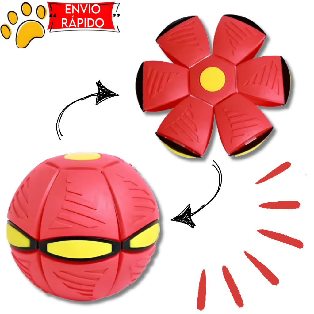 Brinquedo Bola Mágica Voadora Com Led Bola Maluca Disco voador Brinquedo para Pet e Criança