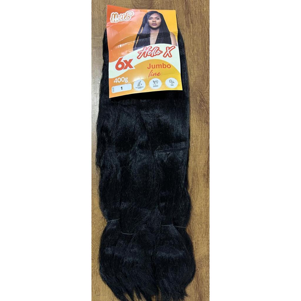 Super Jumbo Hello Hair 400g Fibra Sintética Profissional para Tranças Box Braids e Boxeadora