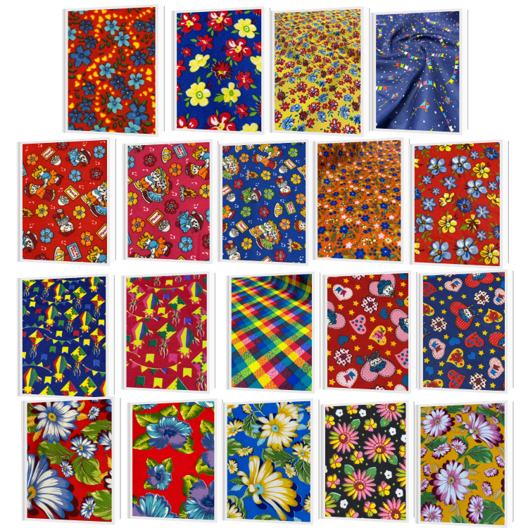 Tecido Chitão Floral 1,50×1,00m Festa Junina