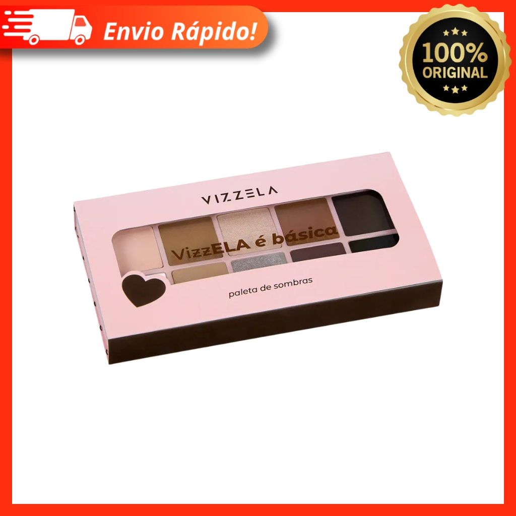 Paleta De Sombras Ela é Básica 12g – Vizzela 100% Original 10 Cores