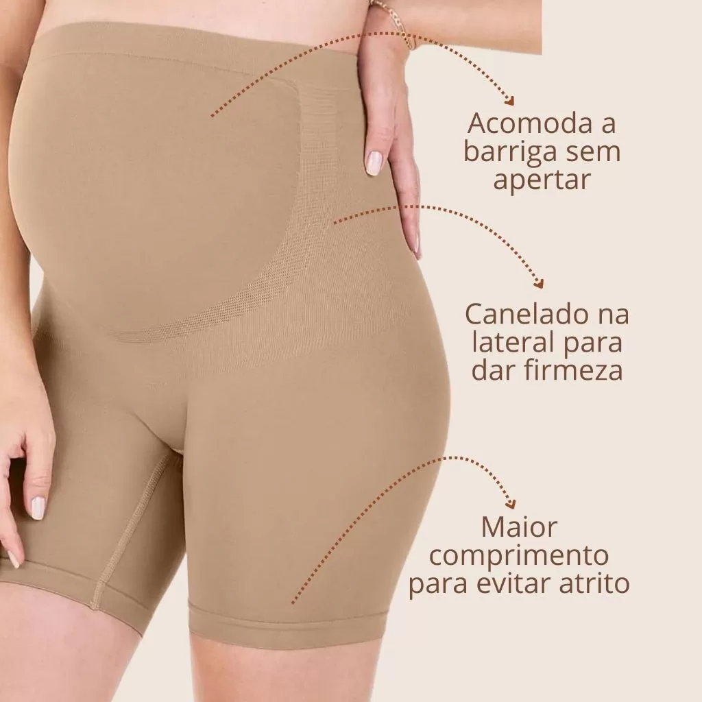 Bermuda Modeladora para Gestante Maternidade Zee Rucci Lingerie Gravida