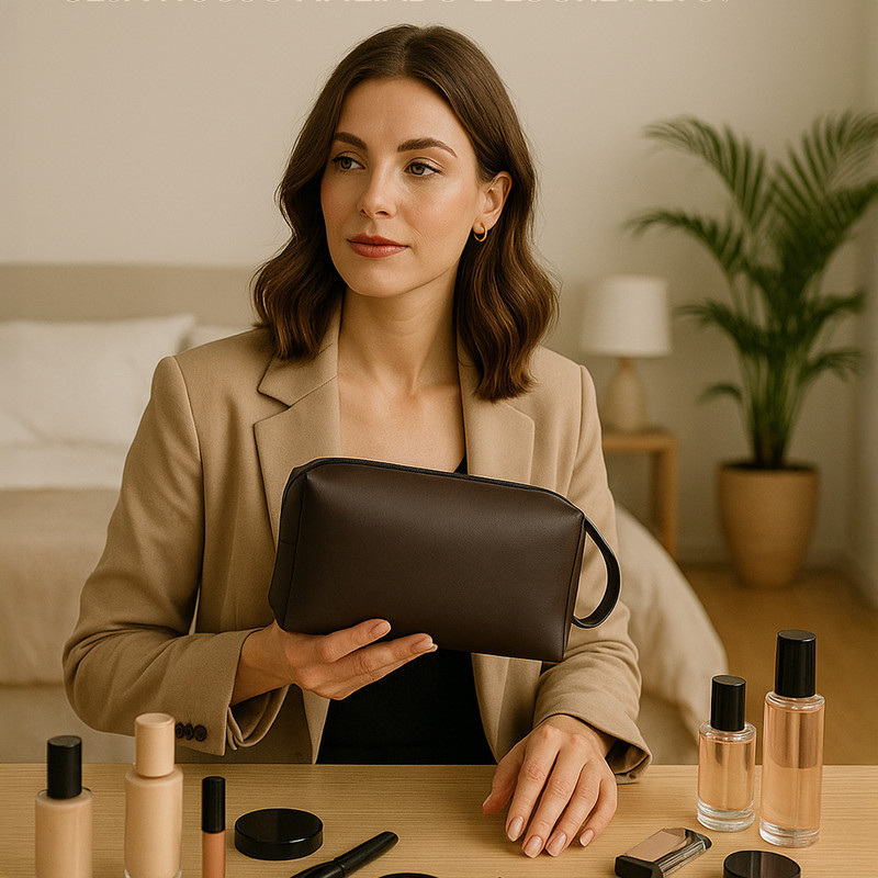 Pouch Estilo Casual Para Maquiagem e Higiene Compacta Leve e Confortável