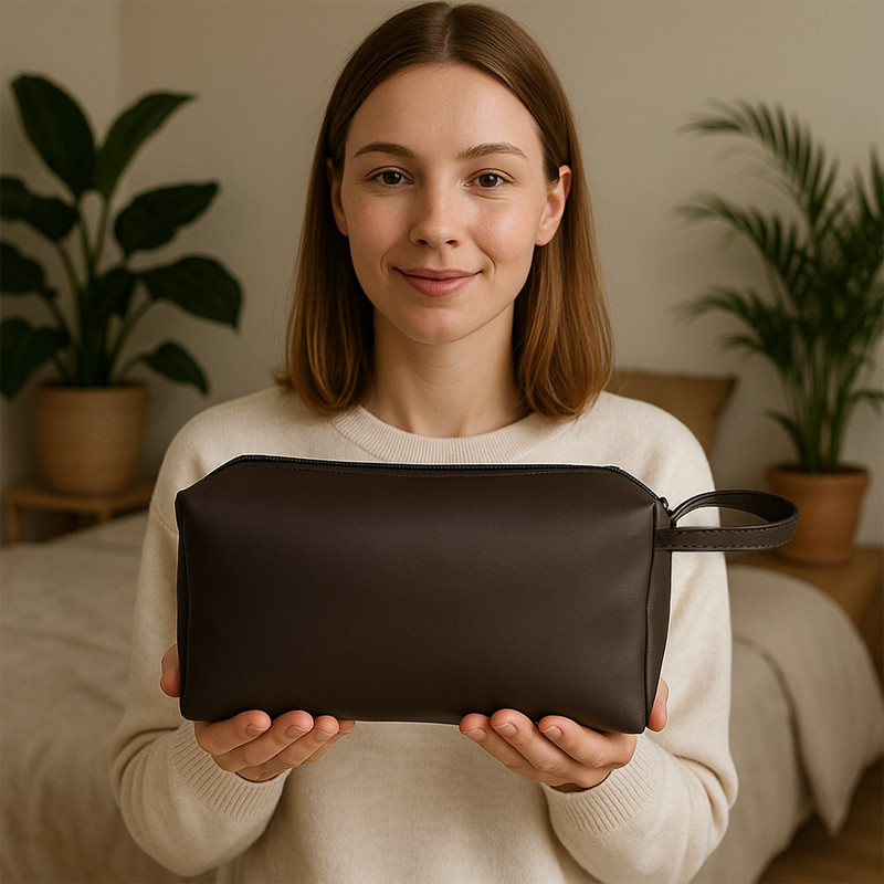 Estojo Estilo Clean Para Higiene Pessoal Masculino Tipo Necessaire Compacto