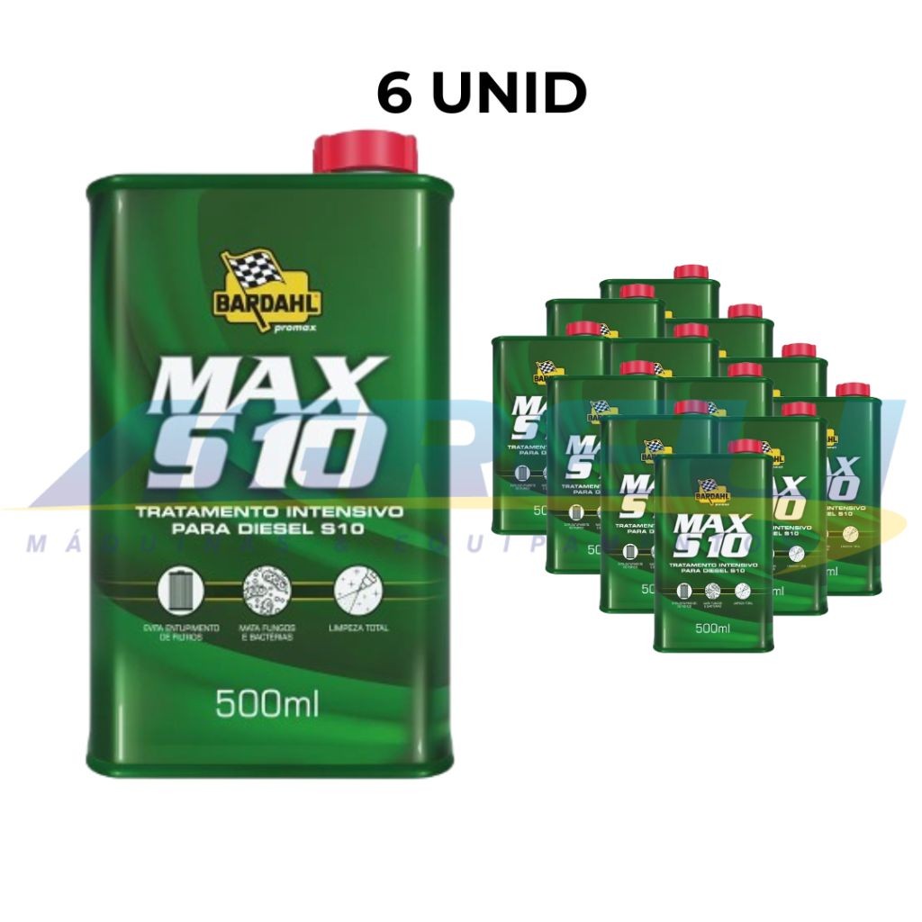 Kit 6 Aditivo para Combustível Max S10 500ML – BARDAHL