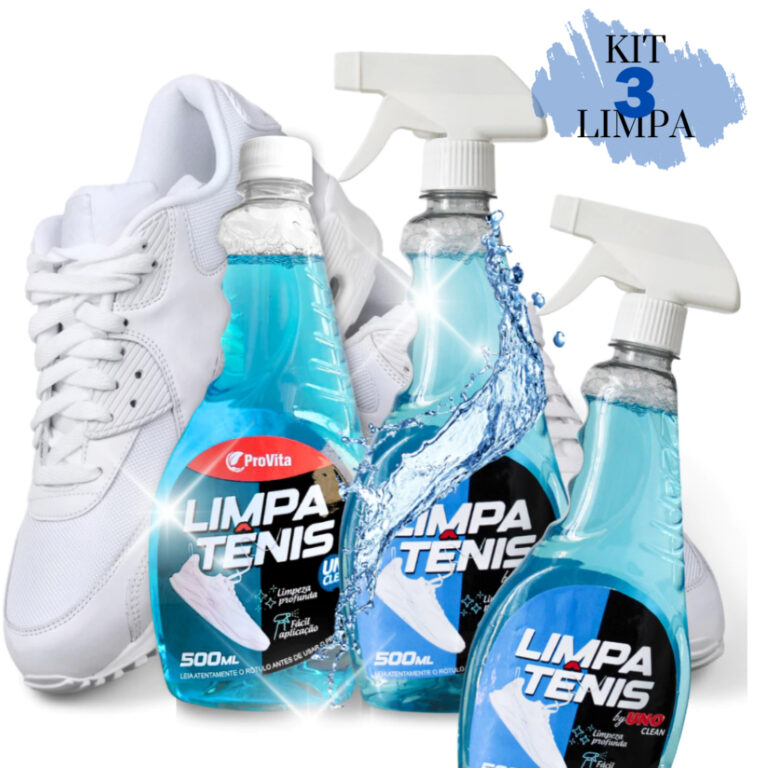 Kit 3 Limpa Tênis Spray Premium Provita Limpeza P