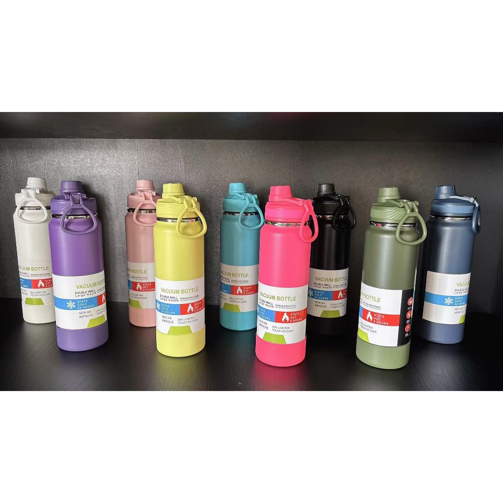 Garrafa Térmica com CAPA Protetora 600ml 800ml 1000ml  Espacial Quente E Frio Com Isolamento De Inox