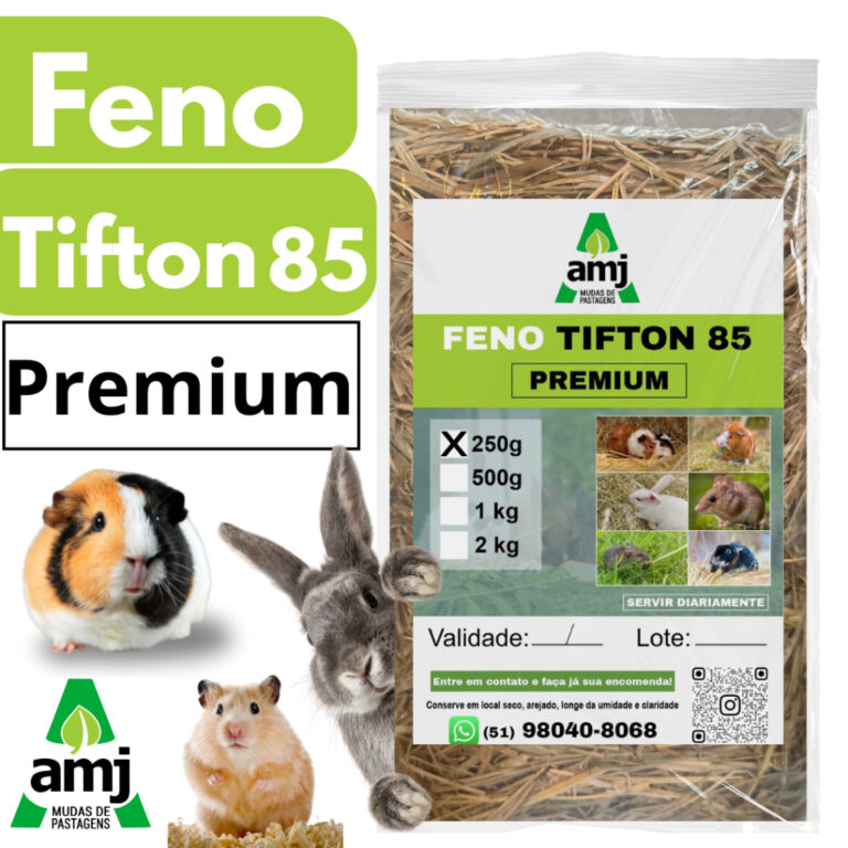 2 kg Feno Tifton Premium  P/ Coelho e Porquinho da