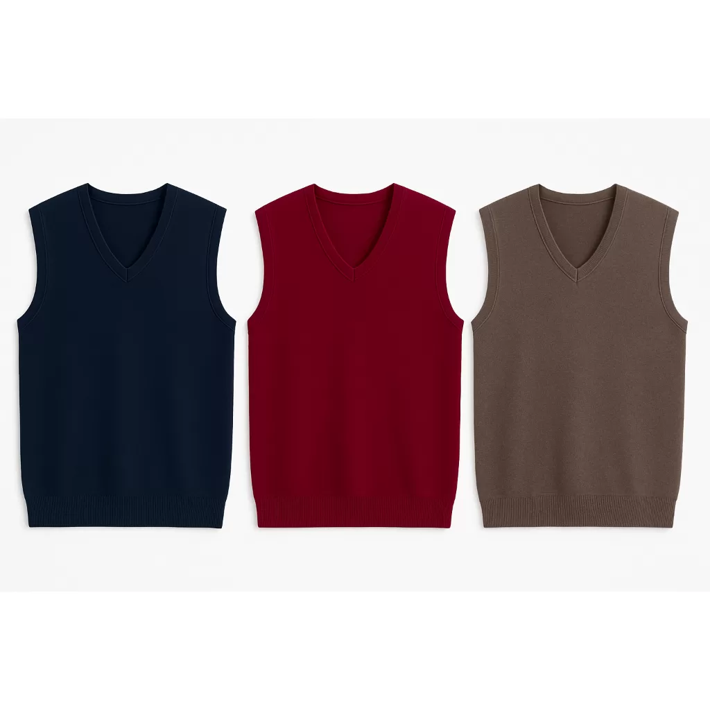 KIT 3 Coletes Tricot Masculino Social Inverno Lã Quente Elegante Casual P M G GG