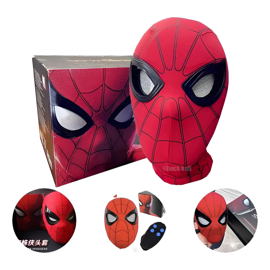 Homem Aranha Mascara Qualidade Com Controle Remoto Olhos Promo