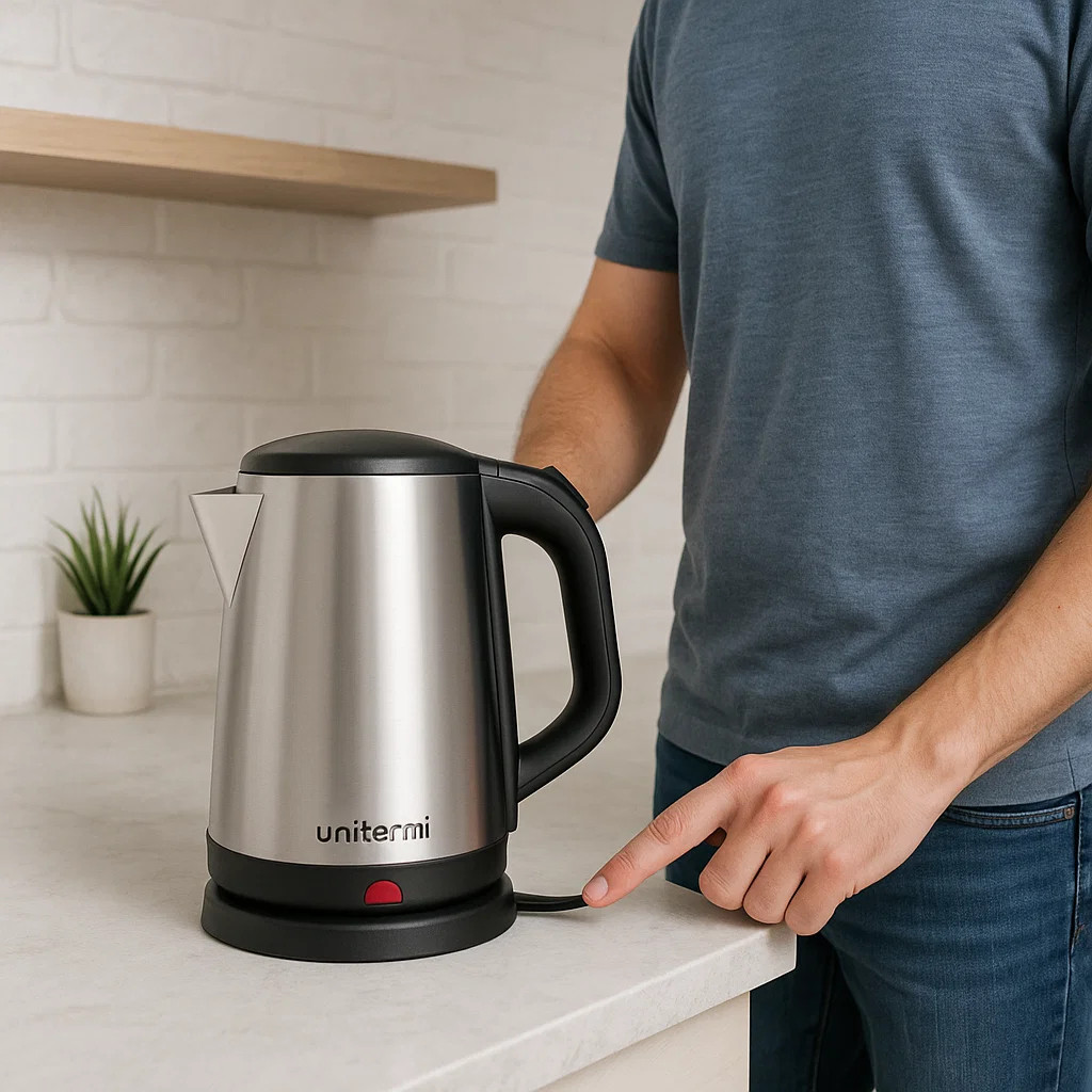 Chaleira Jarra Elétrica Inox, 1,8 Litros, Isotérmica Bebidas quentes Automático Base Giratória