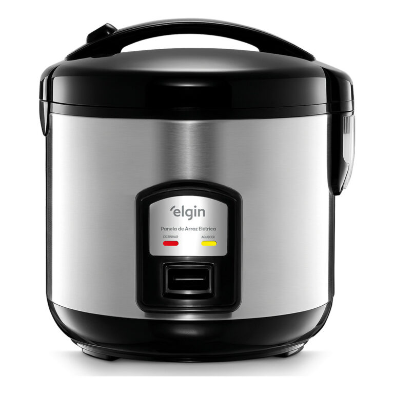 Panela Arroz Eletrica em Aço Inox para 10 Xicaras