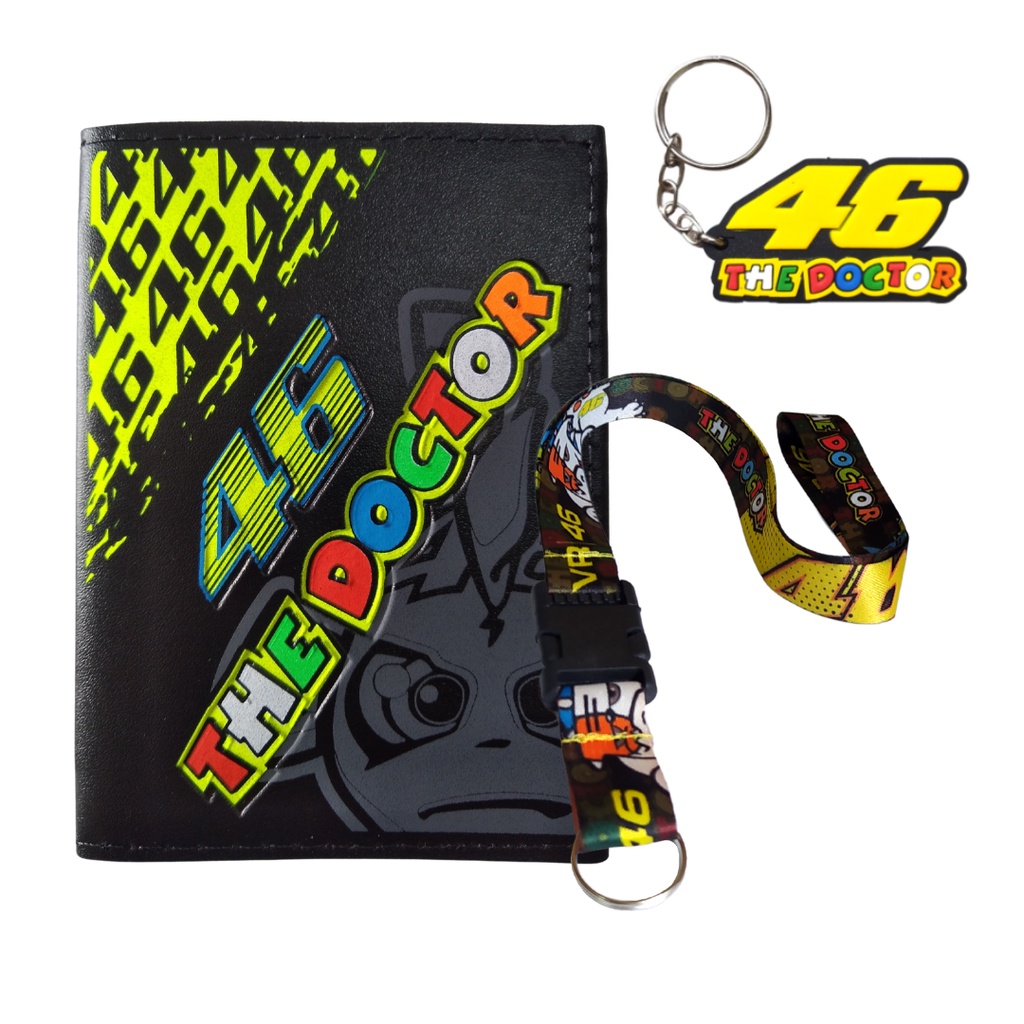 Kit Carteira Porta Documento 46 The Doctor + Cordão Pescoço Moto Engate Rápido 46 The Doctor + Chave