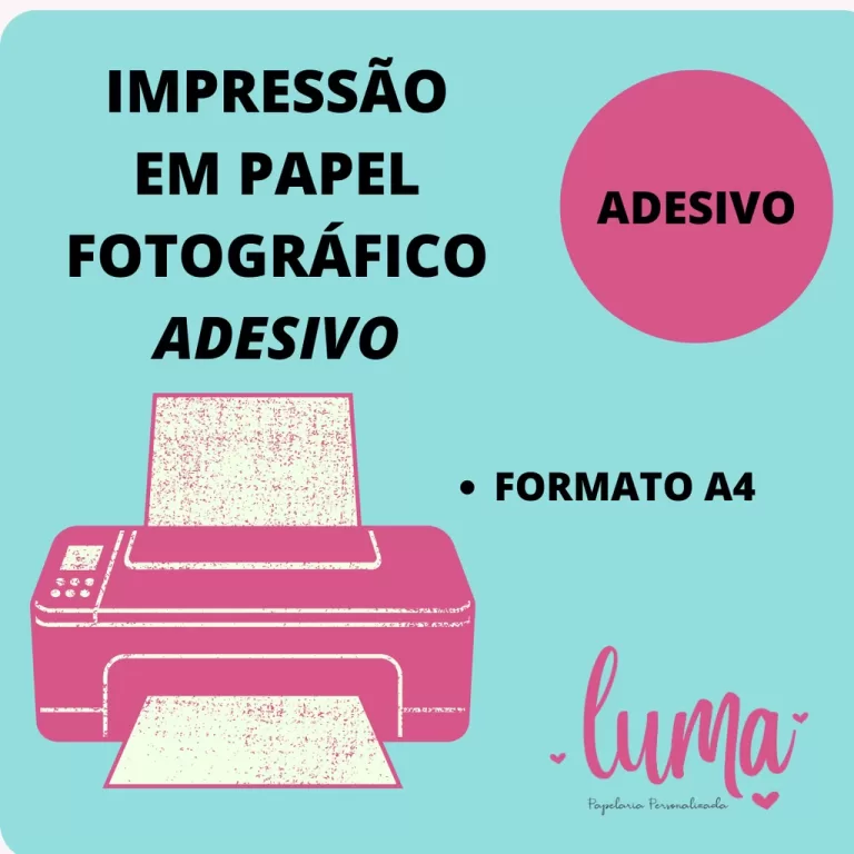 10 Impressão Colorida ADESIVO em Papel Fotográfi