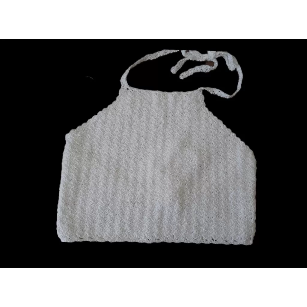 frente única de crochê