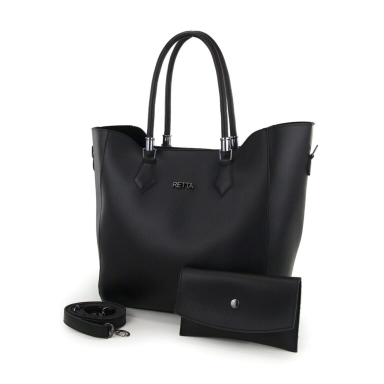 Bolsa Helena Sacola Transversal e Necessarie Preta