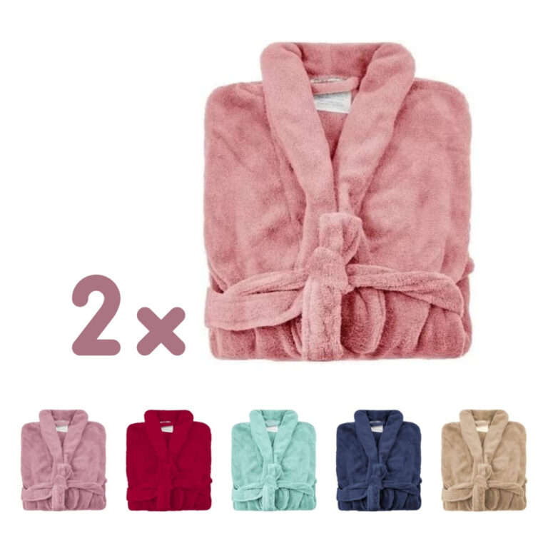 kit 2 Roupão microfibra super macio cortex vária