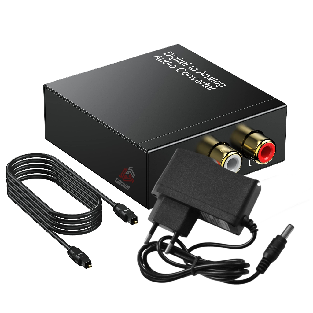 Conversor de Áudio Óptico para RCA Analogico + Cabo Toslink para TV